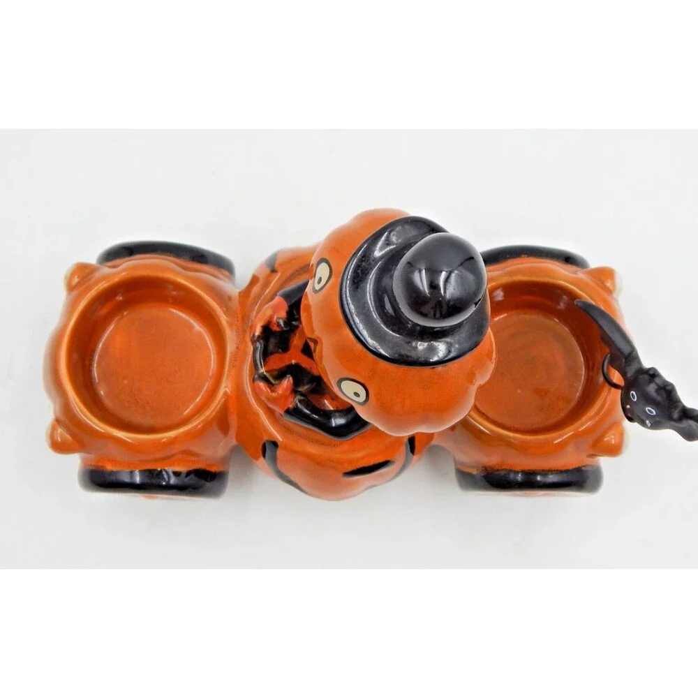 Yankee Candle 2011 Pumpkin Anthropomorphic Driving Car Double Tealight Holder